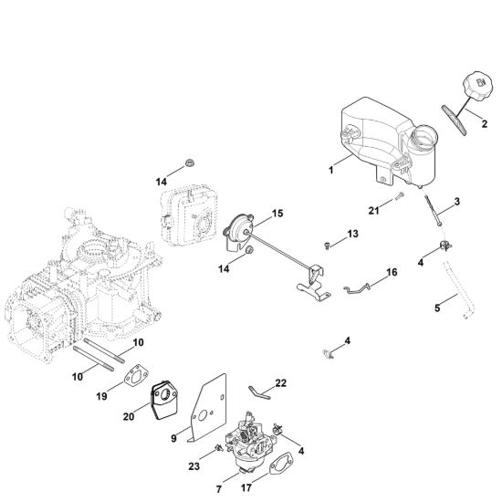 Picture of G - Carburatore, condotto carburante HD675 (HD675-3012)